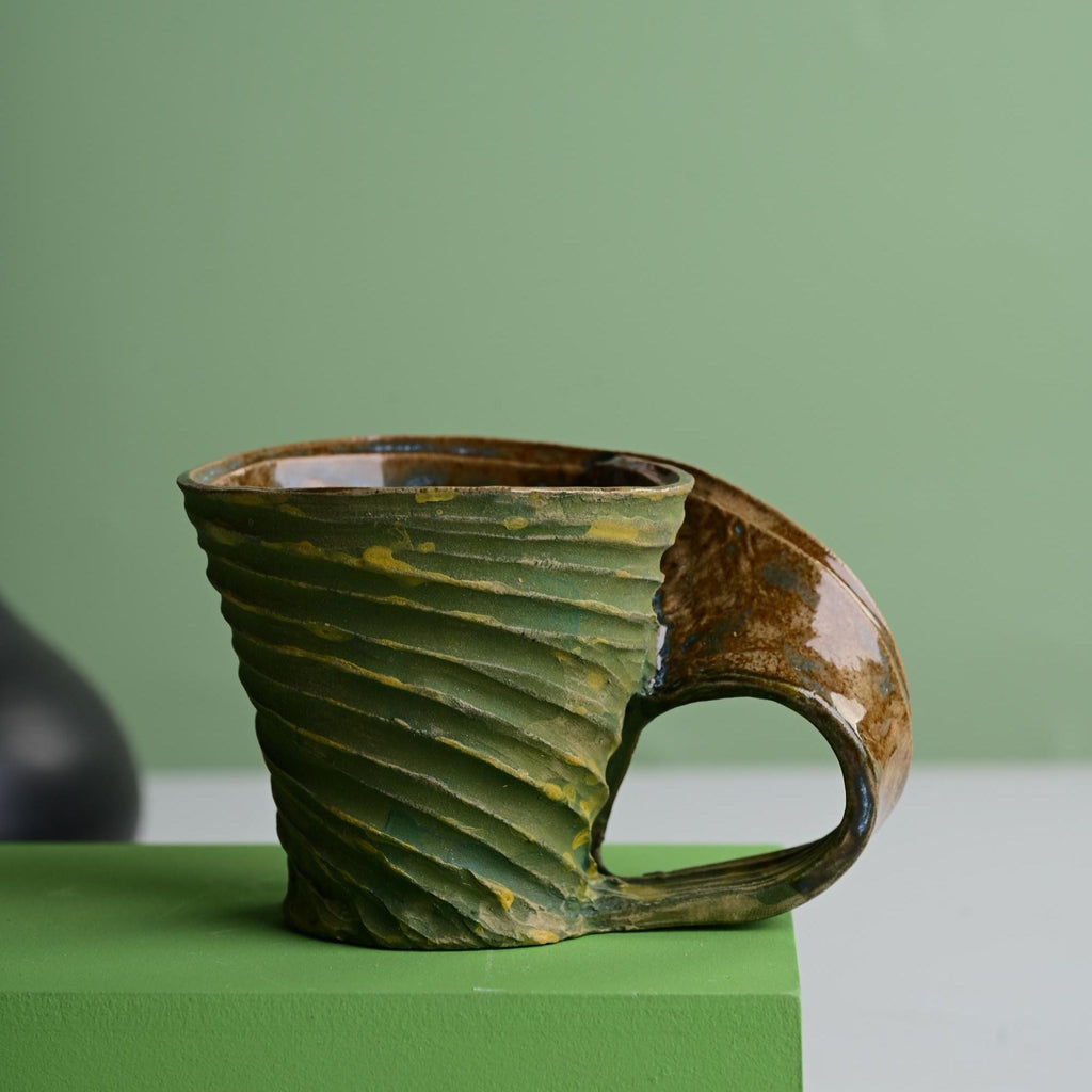 Mobius - Candy Macaron Handmade Ceramic Mug, Colorful Sculptural Coffee Cup, Unique Pottery Gift