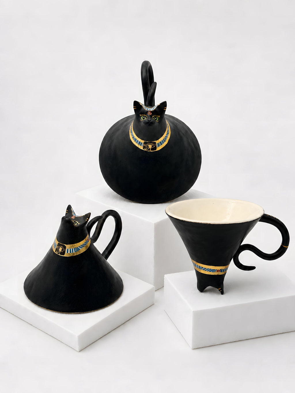 Custom 3D Cat Sculpture Mug, Personalized Pet Portrait Tea Cup, Porcelain Espresso Cup