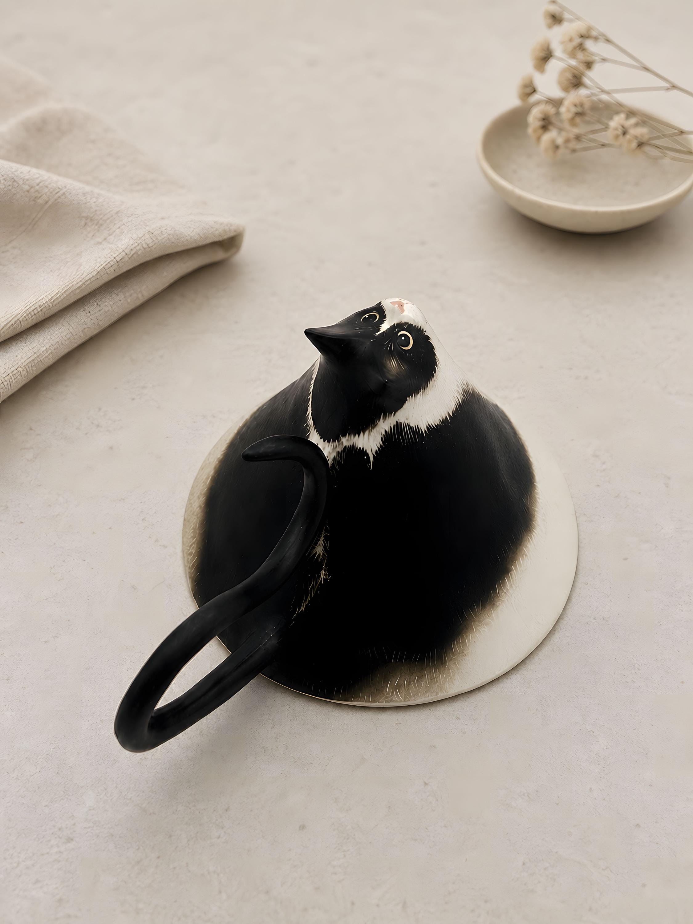 Custom Cat Portrait Ceramic Mug, Handmade 3D Sculpture Cup, Personalized Pet Coffee Mug