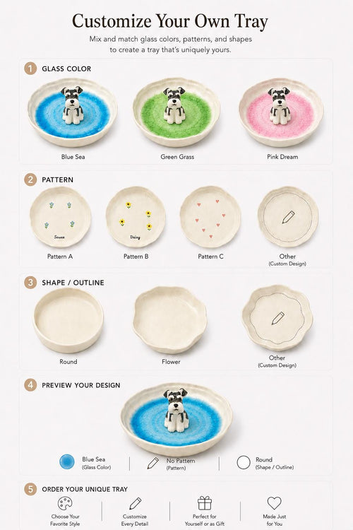 Custom Pet Ring Dish, Ceramic Jewelry Holder, Handmade Pet Figurine