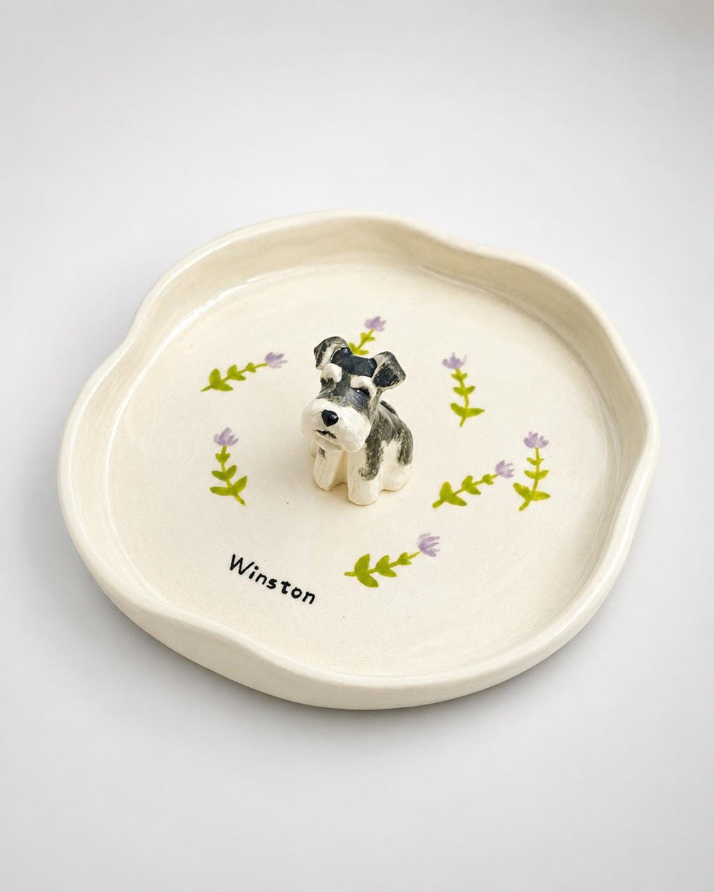 Custom Pet Ring Dish, Hand-Sculpted Ceramic Figurine Jewelry Tray