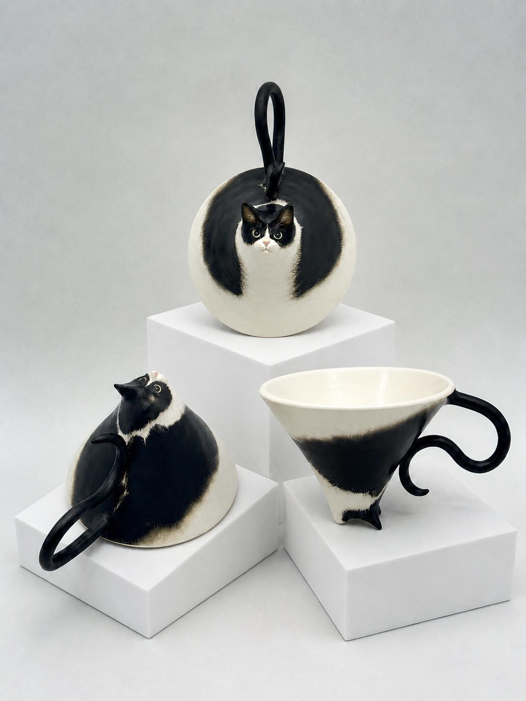 Custom Cat Portrait Ceramic Mug, Handmade 3D Sculpture Cup, Personalized Pet Coffee Mug