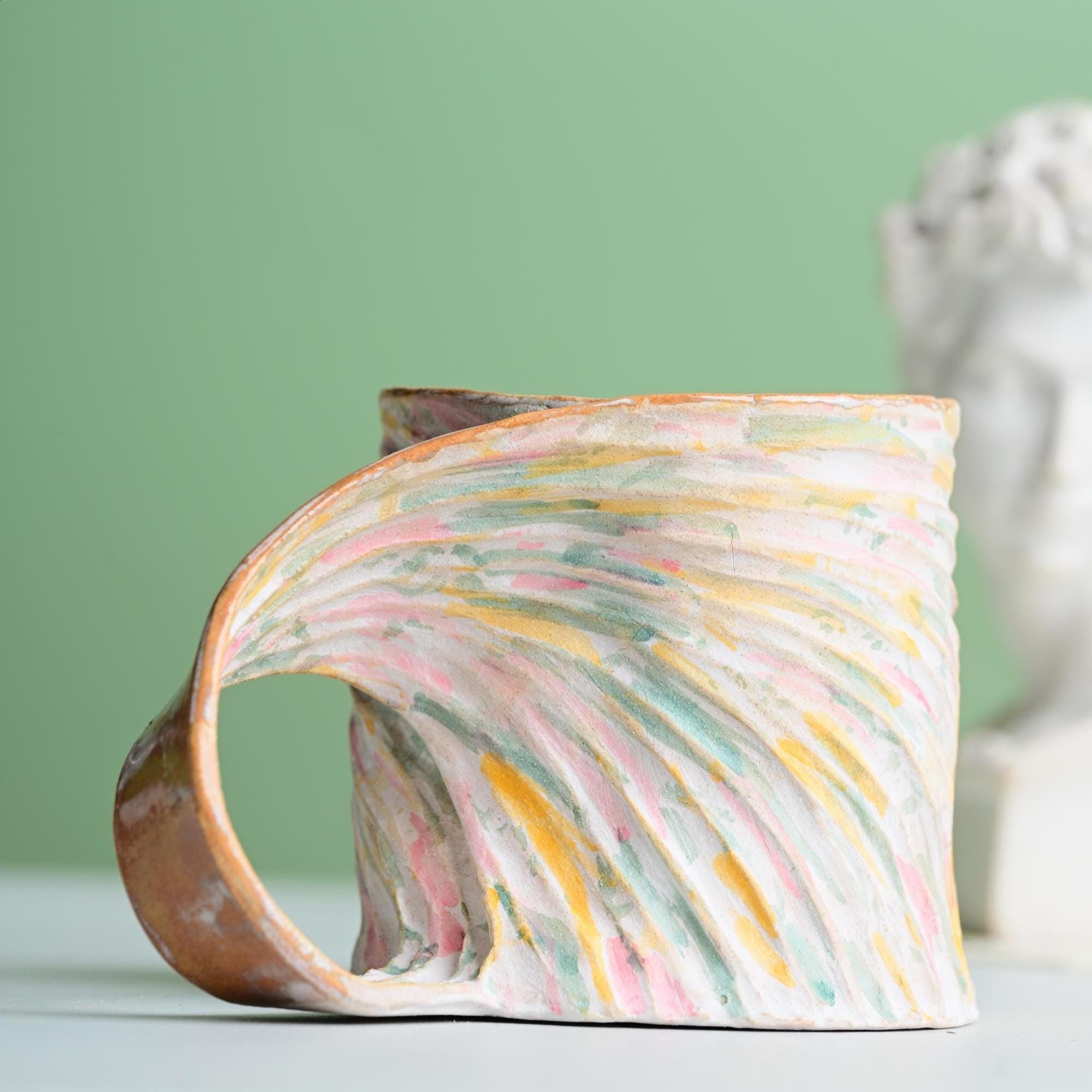 Mobius Twist Mug, Handmade Espresso Cup, Artisan Unique Sculptural Gift