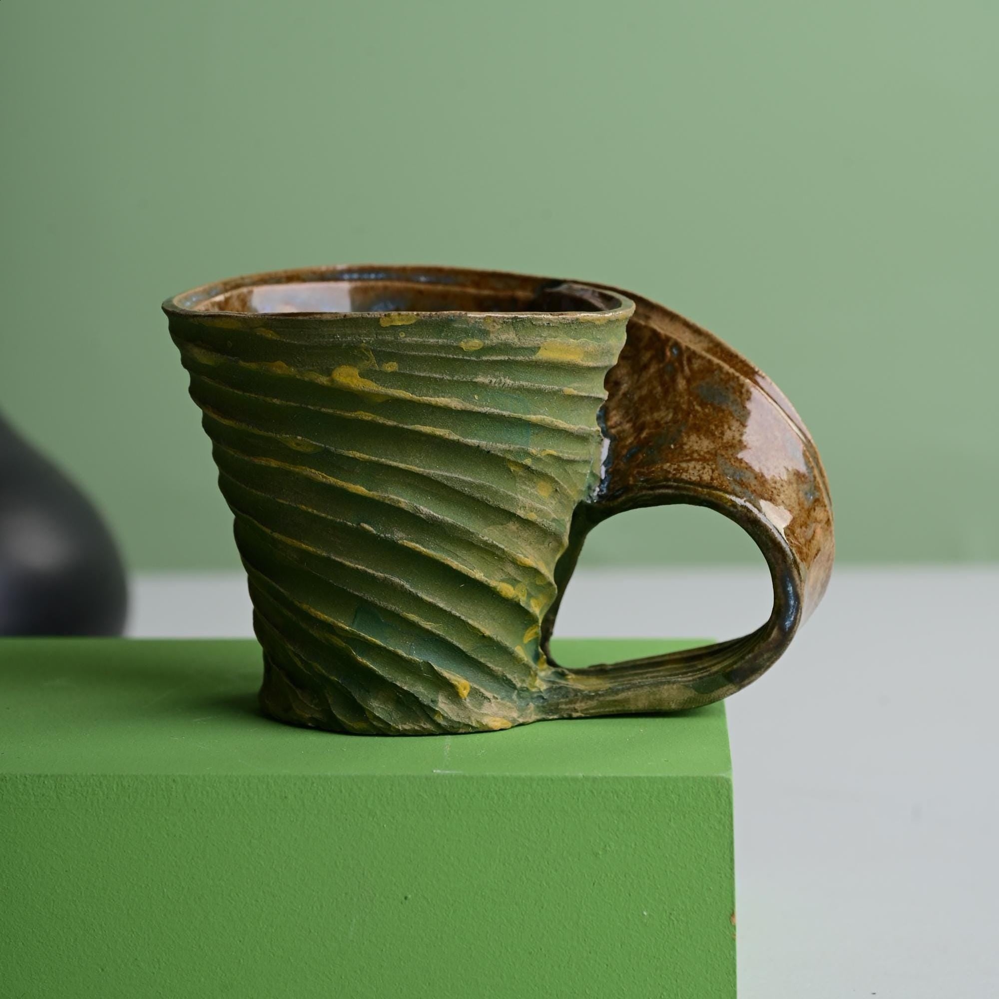 Mobius Twist Mug, Handmade Espresso Cup, Artisan Unique Sculptural Gift