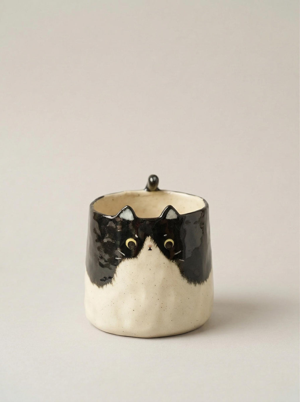 Custom Cat Portrait Ceramic Mug, Handmade Pet Pottery Art, Personalized Pet Gift