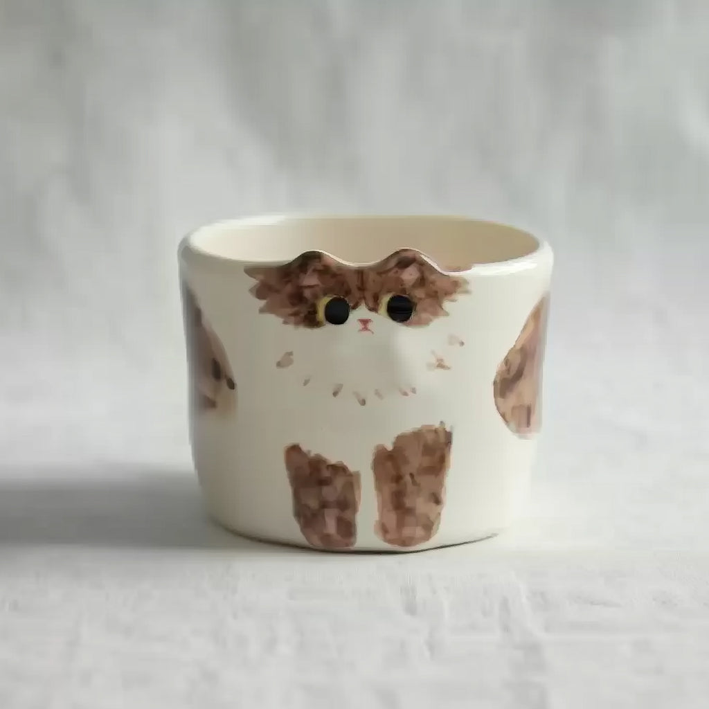 Custom Pet Portrait Mug – Handmade Ceramic Coffee&tea Cup, Dog & Cat Unique Birthday Gift