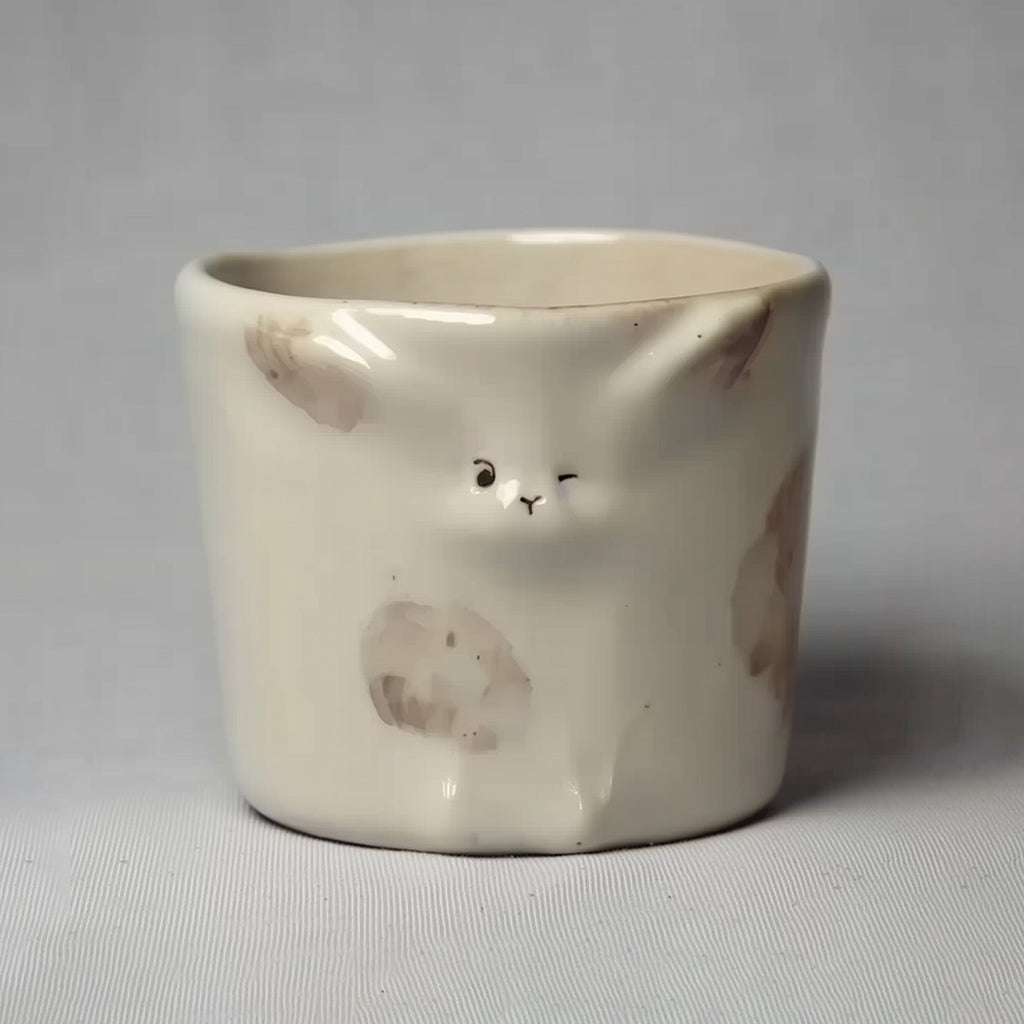 Custom Pet Portrait Mug – Handmade Ceramic Coffee&tea Cup, Dog & Cat Unique Birthday Gift