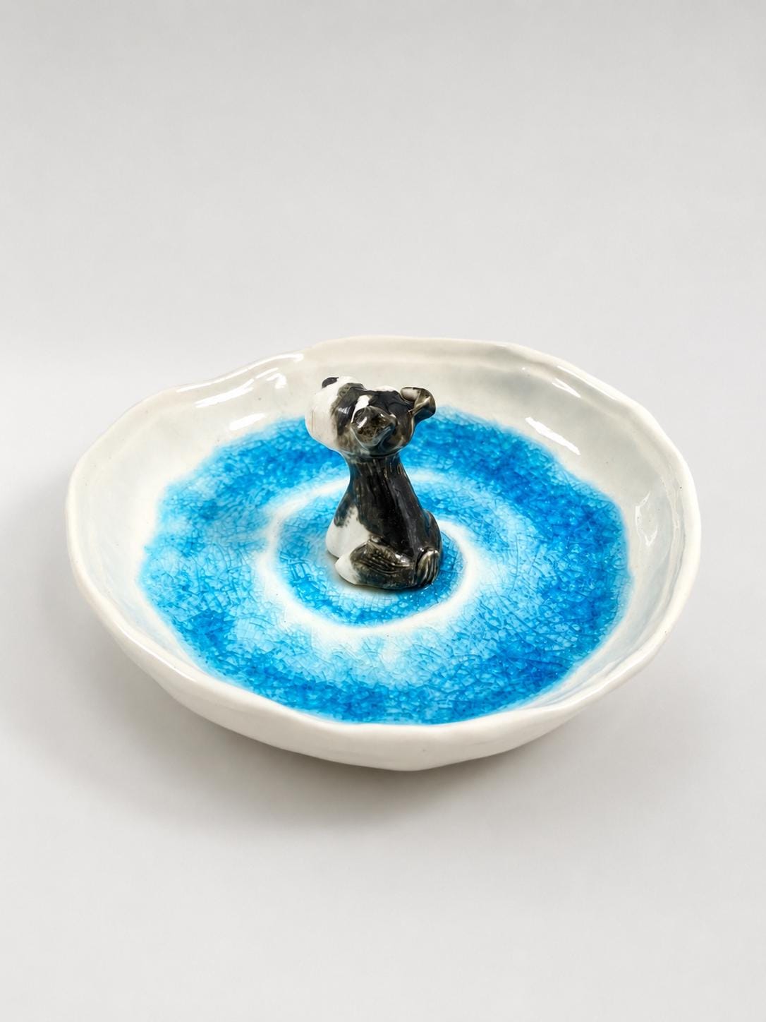 Custom Pet Ring Dish, Hand-Sculpted Ceramic Figurine Jewelry Tray