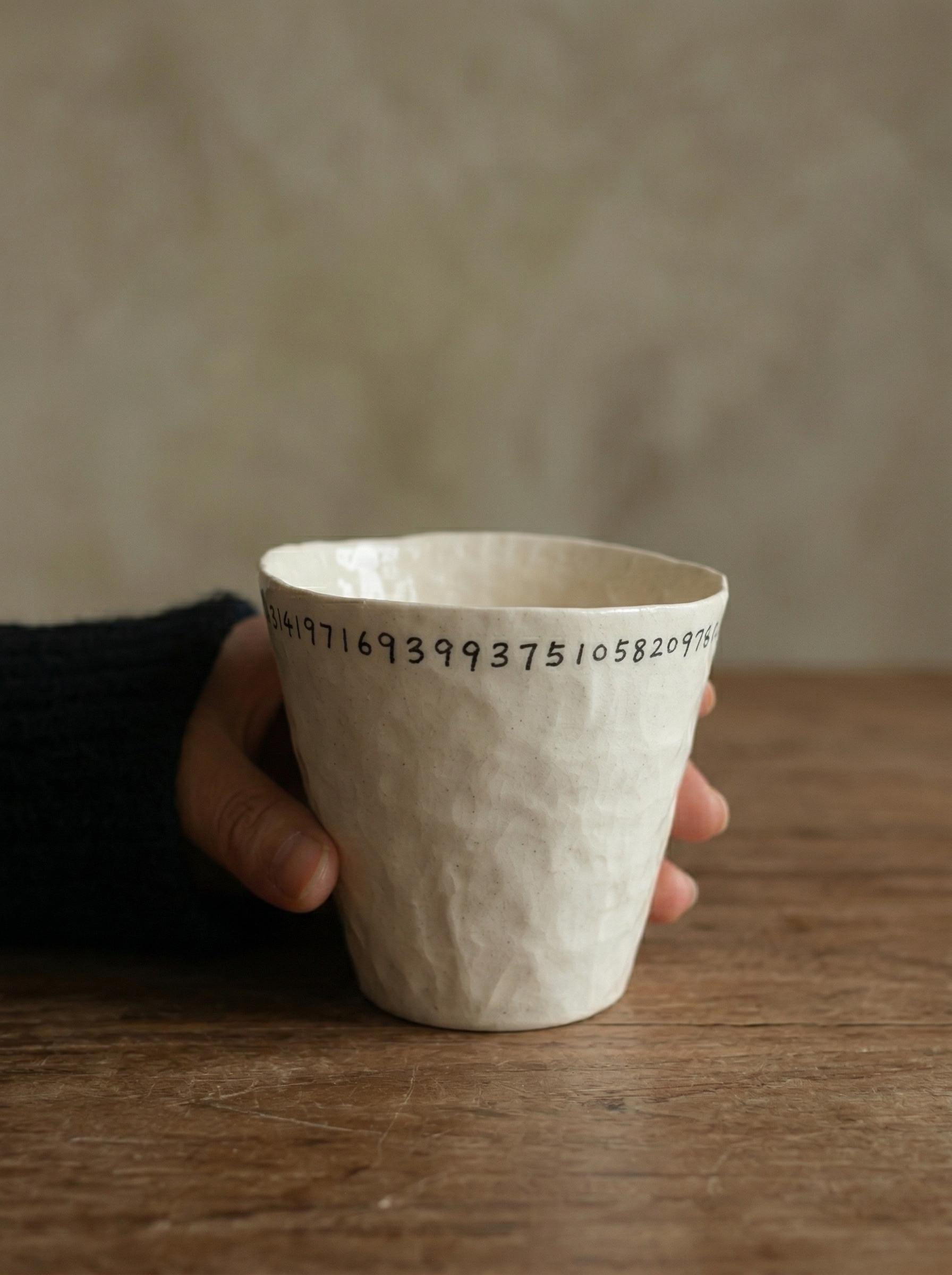 Handcrafted Mugs Pi Pinch Cup, Food Safe Glaze, Artisan Espresso Cup