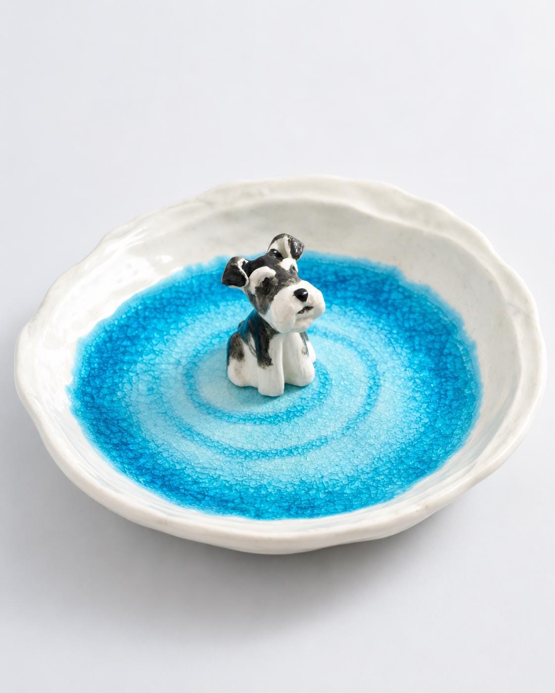 Custom Pet Ring Dish, Hand-Sculpted Ceramic Figurine Jewelry Tray
