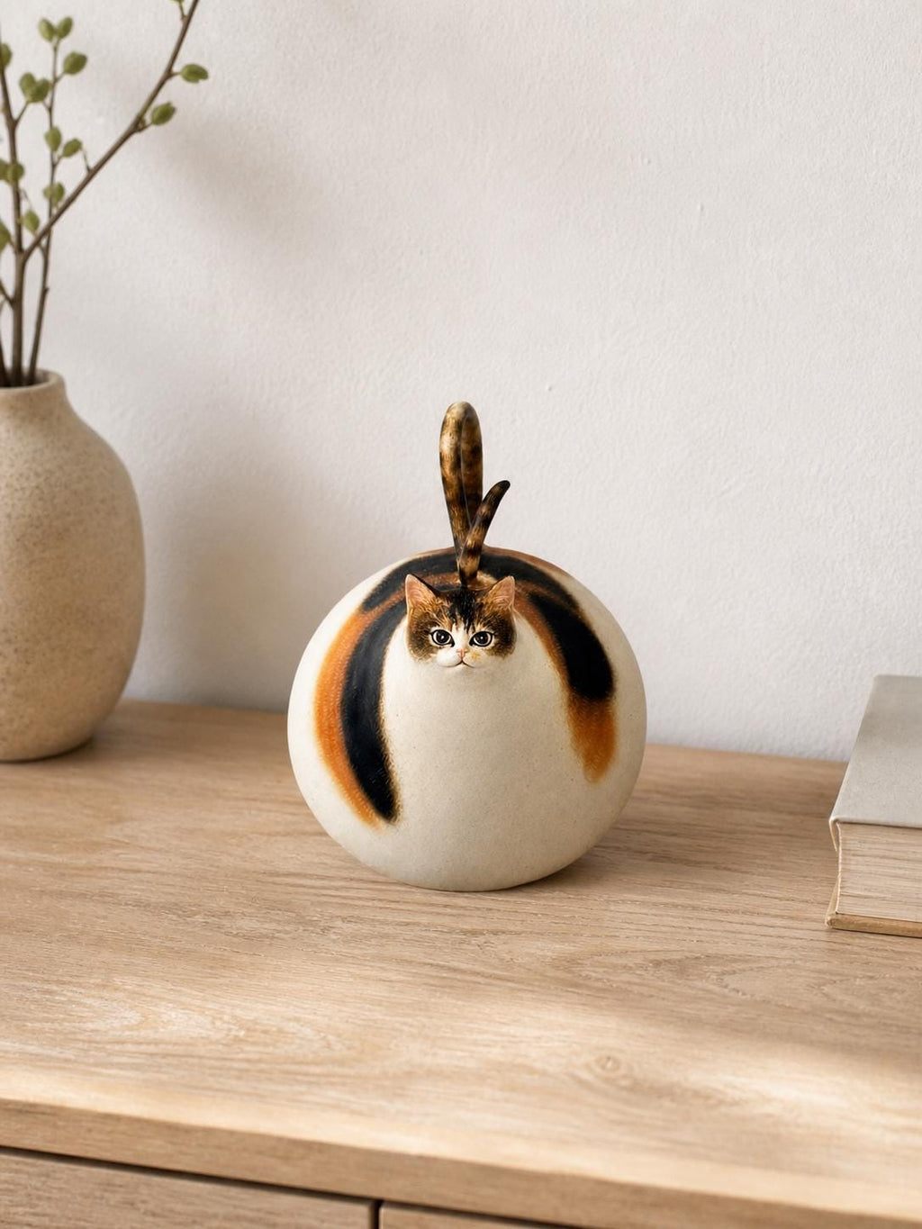 Personalized Cat Ceramic Cup | Custom Pet Portrait Upside-Down Mug | Handmade Pottery | Cat Lover Gift