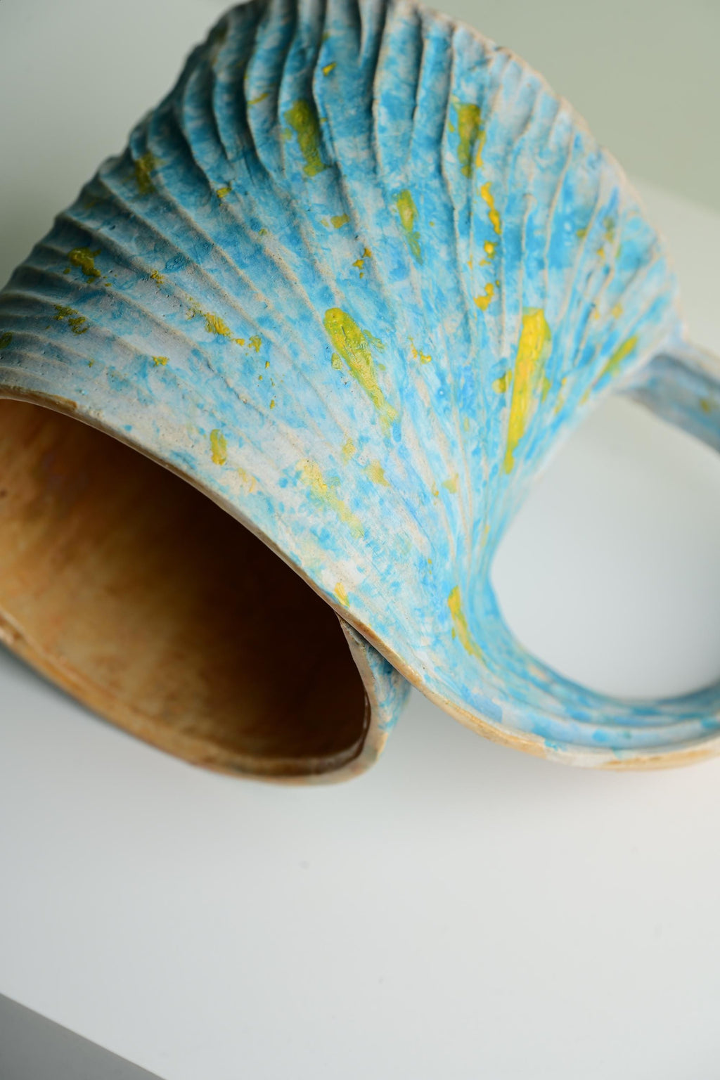 Handmade Mobius Ceramic Mug – Starry Night Blue Stoneware Coffee Cup