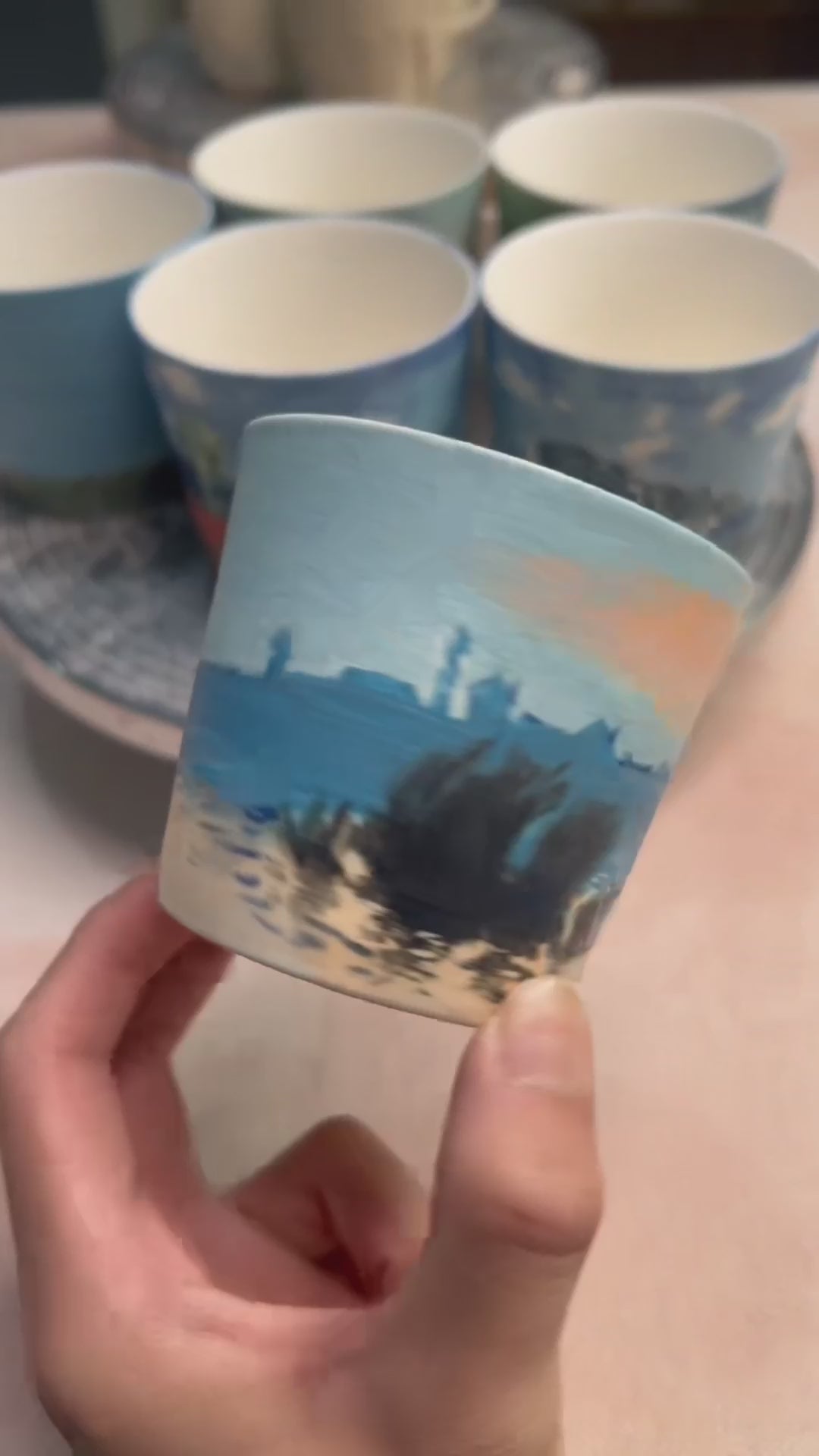 Hand-Painted Famous Painting Mug – 200ml Ceramic Coffee Cup Inspired by Masterpieces, Unique Collectible Gift